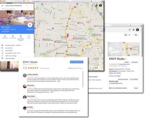 Kunden können Ihren Betrieb mit Google My Business leicht finden und auch Bewertungen abgeben.