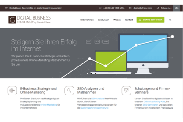 Am 07. November 2016 erfolgte der Launch der Website gfrerer.com.